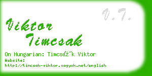 viktor timcsak business card